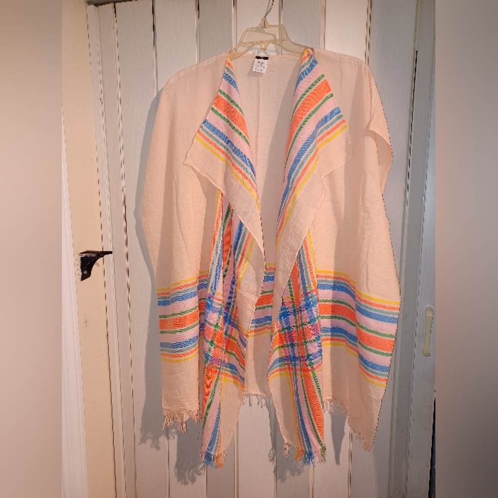 J Crew open front poncho coverup